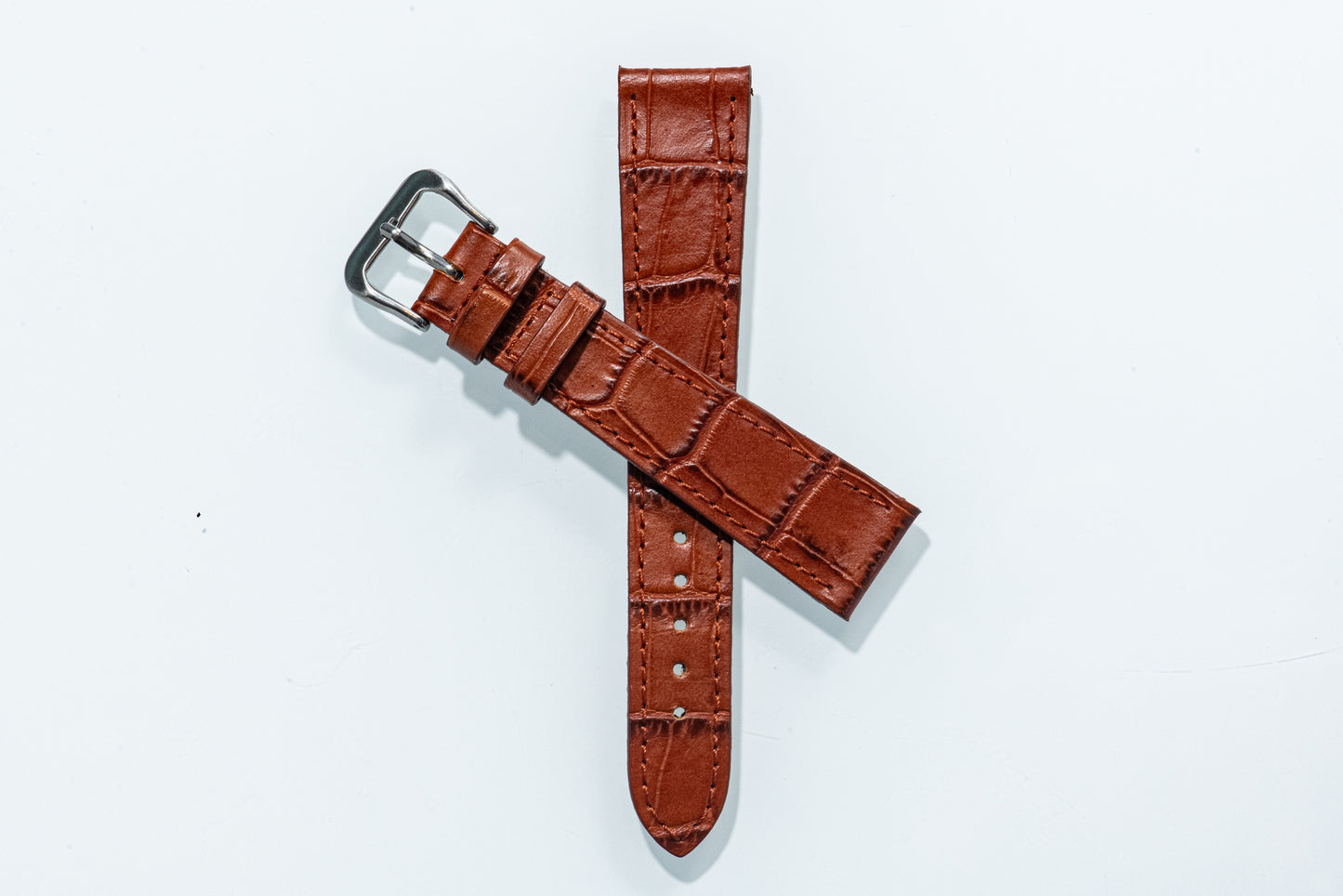 Old Fashioned Brown II Alligator-Pattern Strap