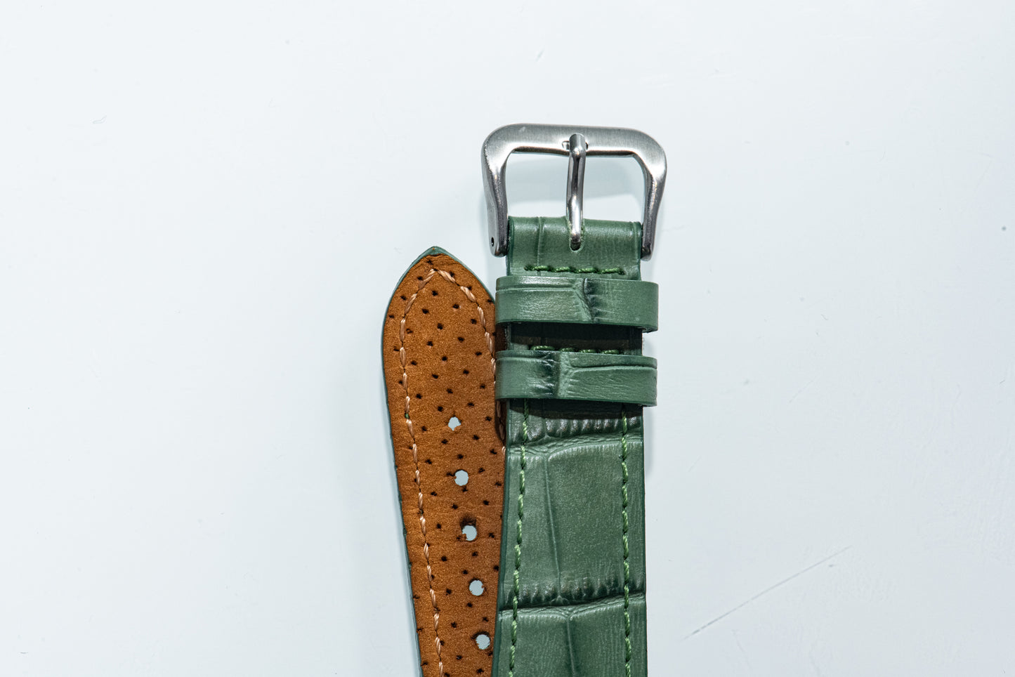 Vesper Green II Alligator-Pattern Strap