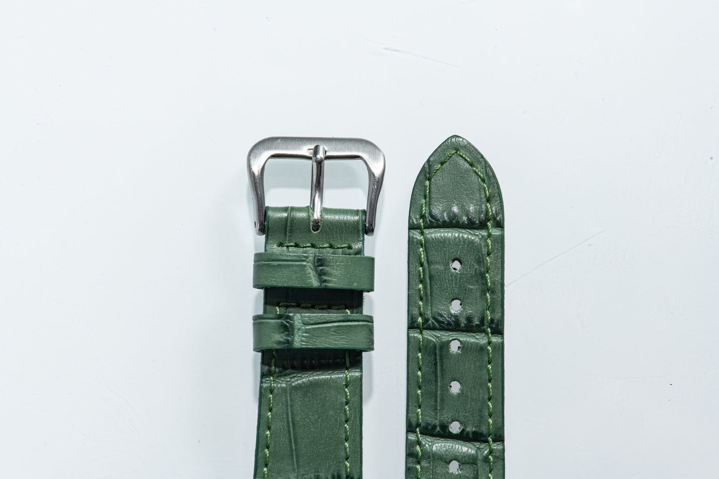 Vesper Green II Alligator-Pattern Strap
