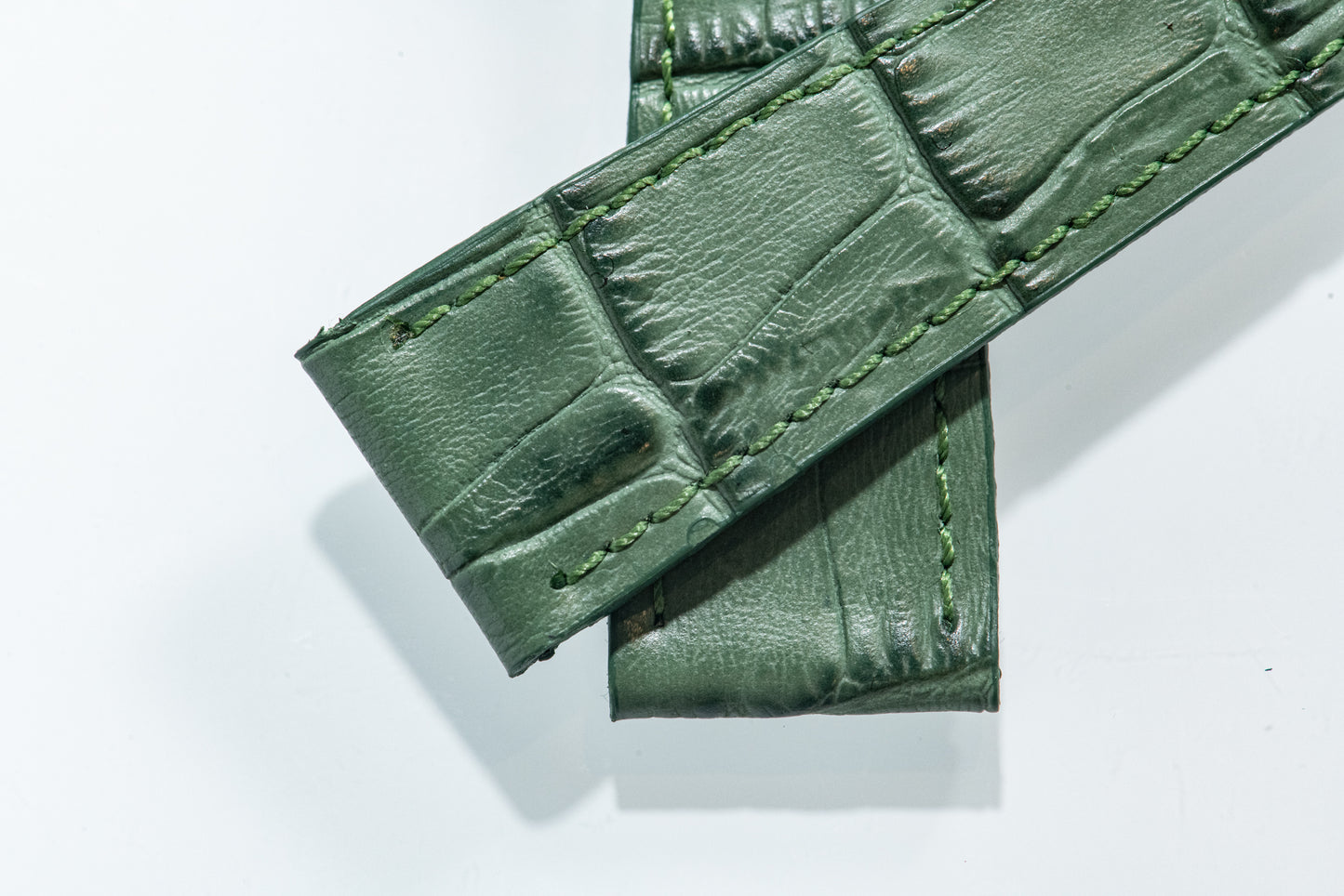 Vesper Green II Alligator-Pattern Strap