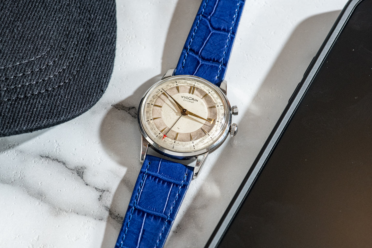 Blue Curaçao Alligator-Pattern Strap