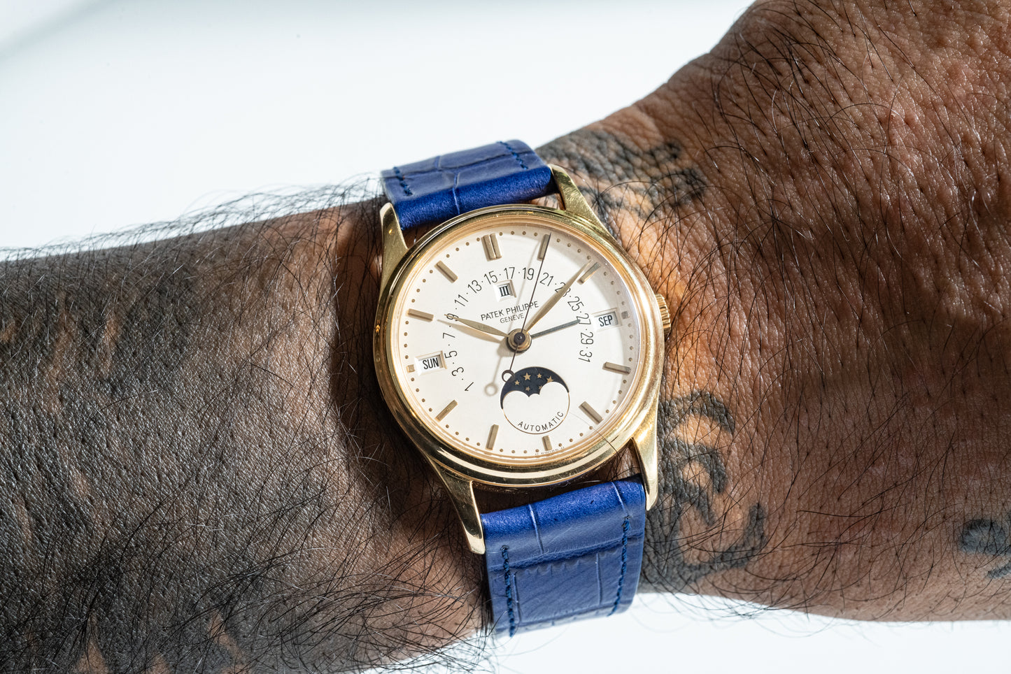 Blue Curaçao Alligator-Pattern Strap