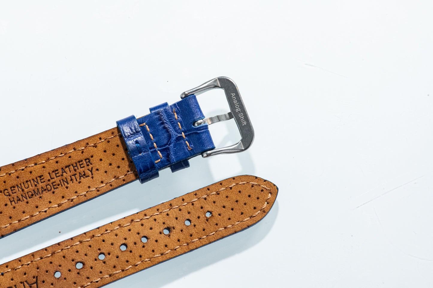 Blue Curaçao Alligator-Pattern Strap