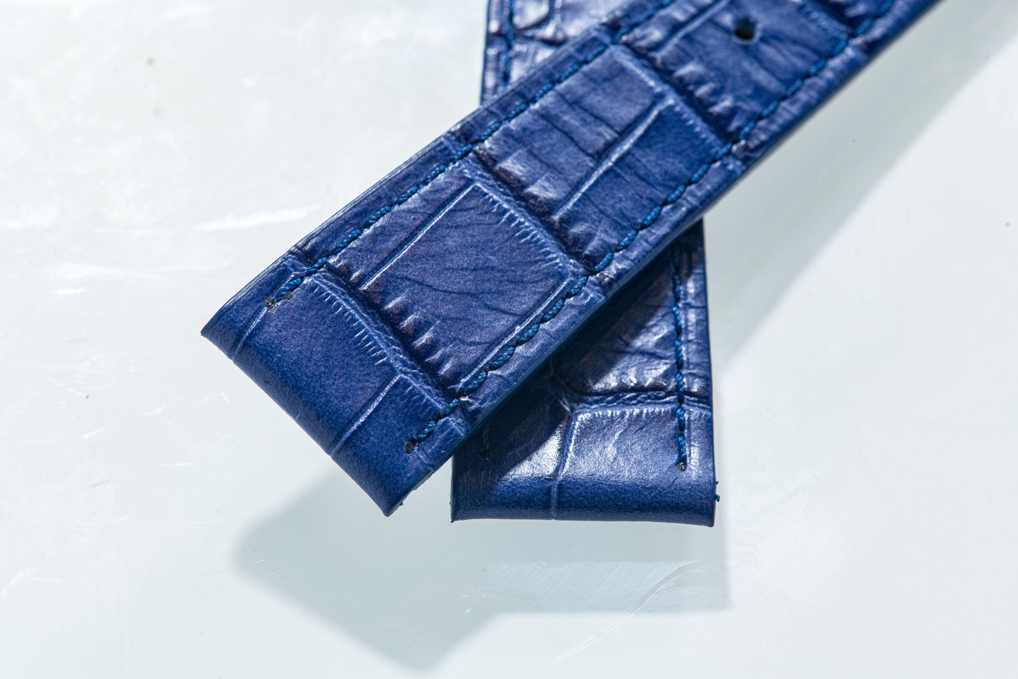 Blue Curaçao Alligator-Pattern Strap