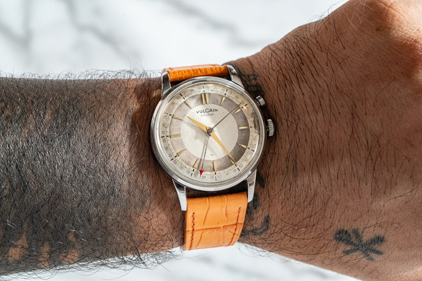 Orange Fizz Alligator-Pattern Strap