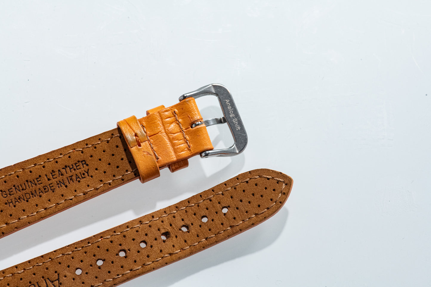 Orange Fizz Alligator-Pattern Strap