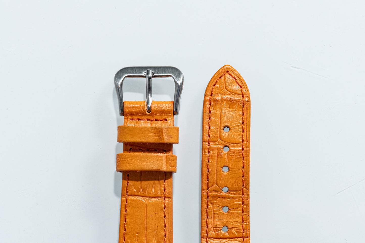 Orange Fizz Alligator-Pattern Strap