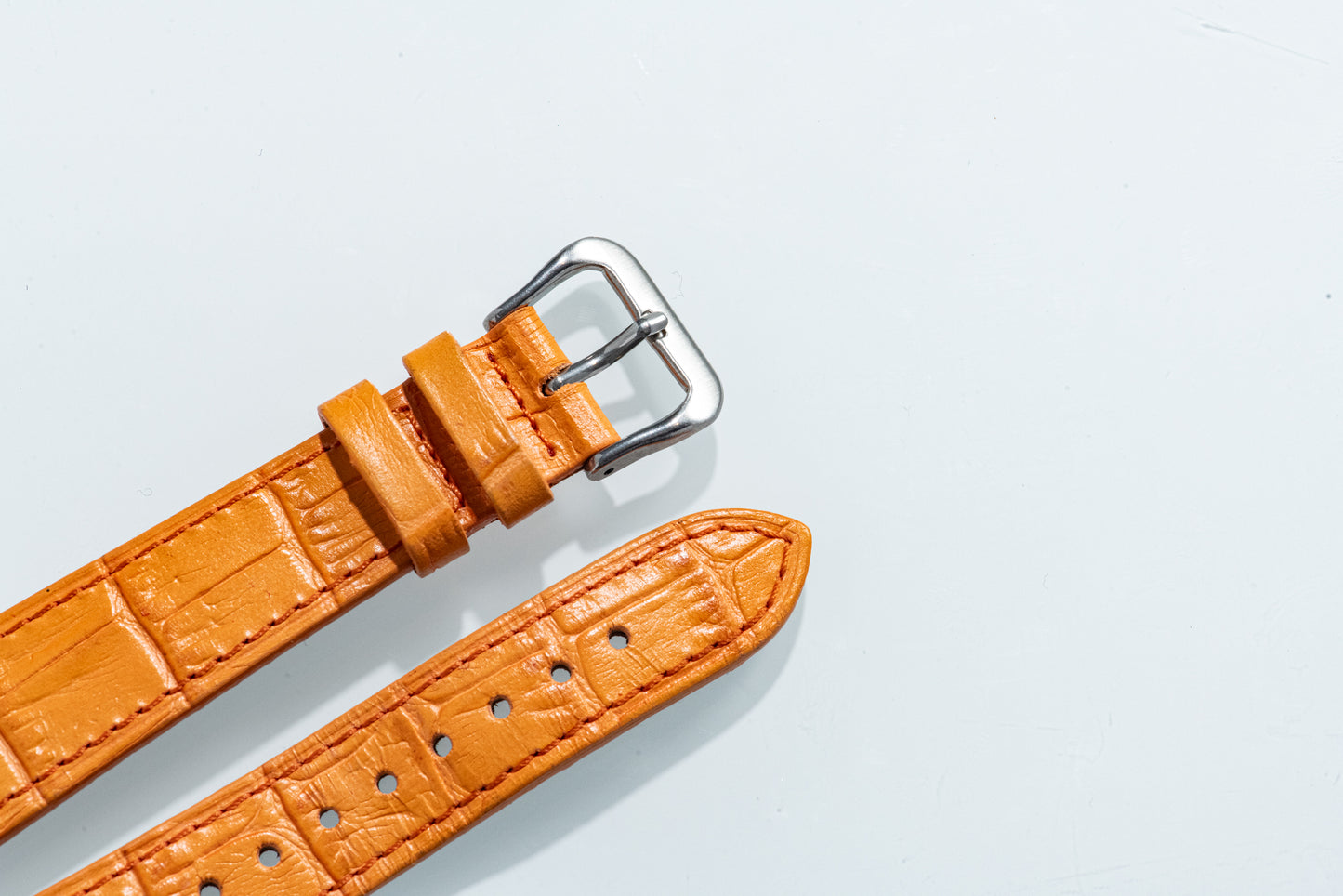 Orange Fizz Alligator-Pattern Strap