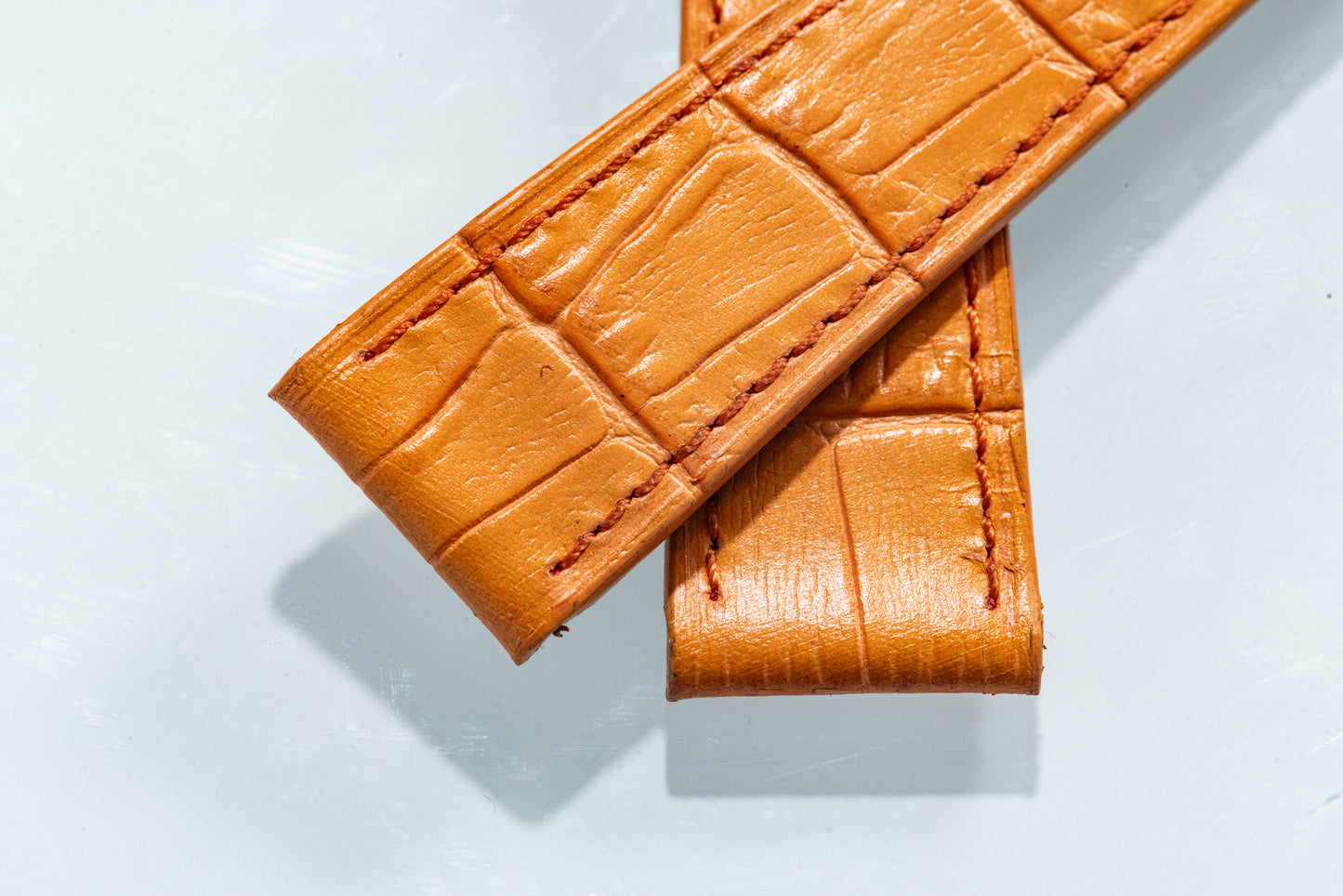 Orange Fizz Alligator-Pattern Strap