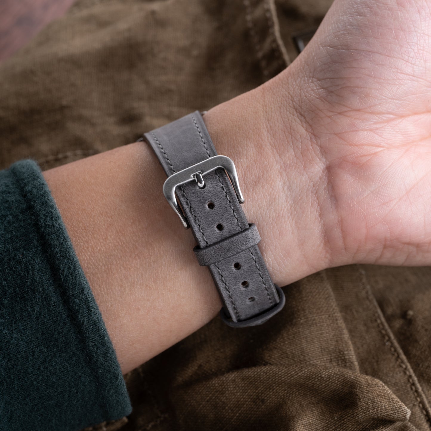 Clark Grey Distressed Strap