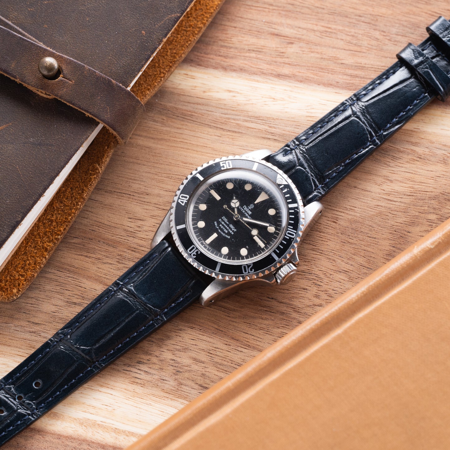 Dawn Blue Executive Leather Strap