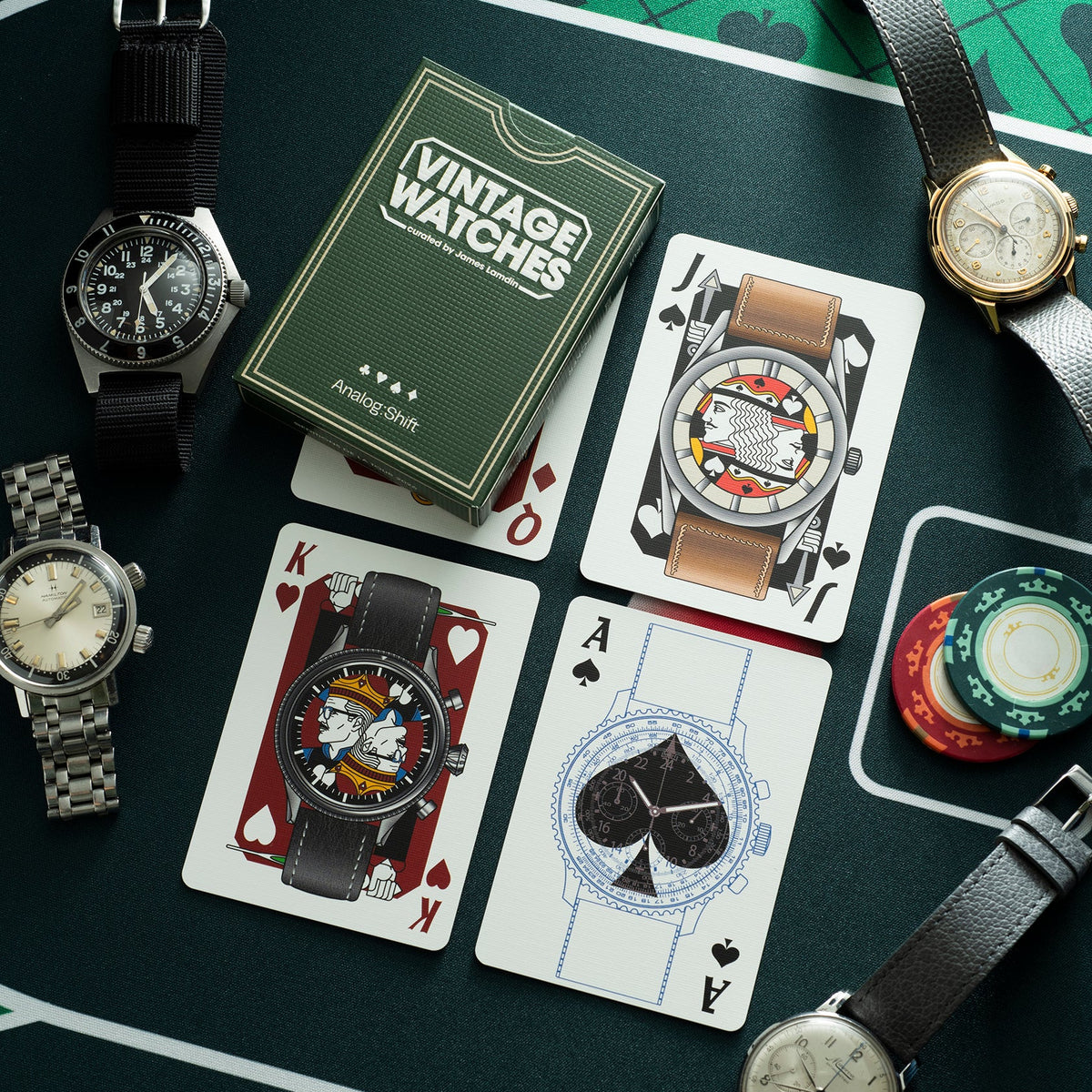 Éditions de la Tour × Analog:Shift - Vintage Watches Playing Cards