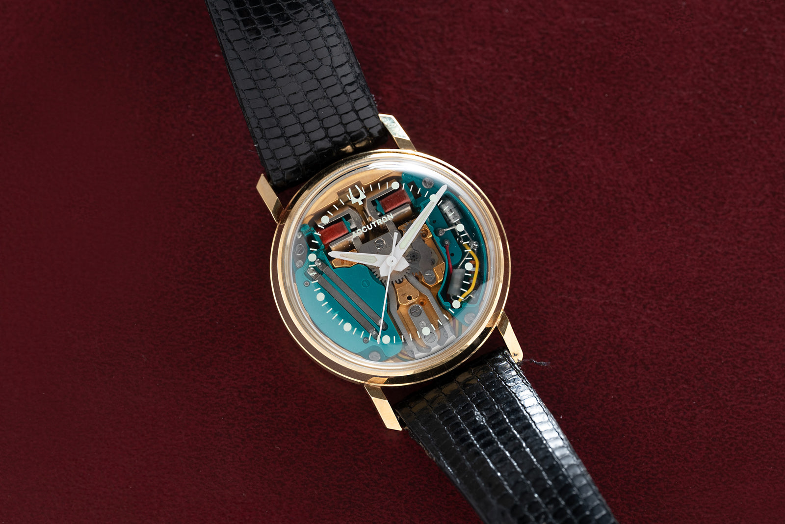 Bulova Accutron Spaceview 14k Yellow Gold