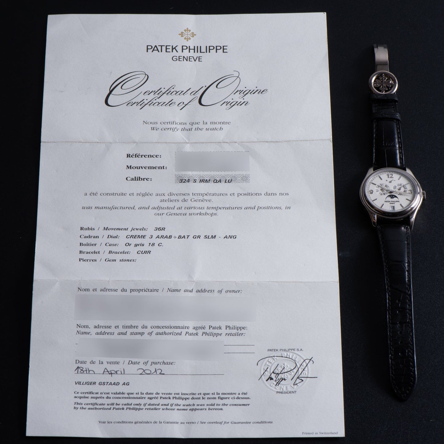 Patek Philippe Annual Calendar Moonphase