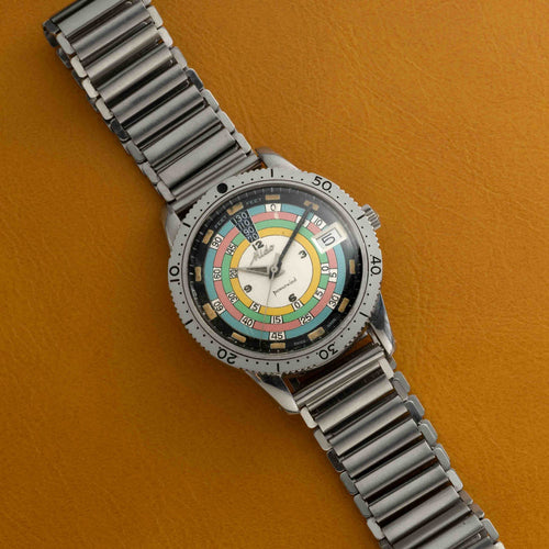 Montre Mido Rainbow Powerwind Diver 5907 - Aiguille Centrale Des Secondes, Neuf Sans étiquette (NOS)