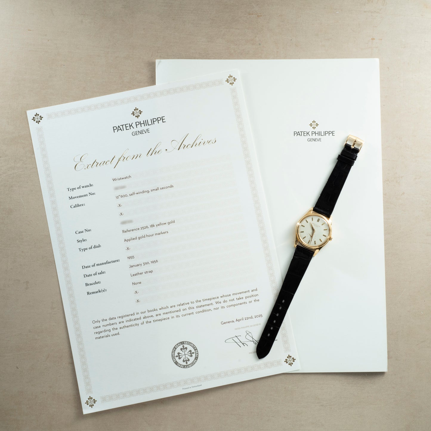 Patek Philippe Calatrava 2526 'First Series'