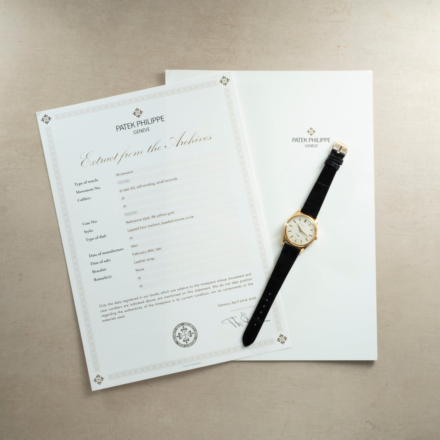 Patek Philippe Calatrava 2526 'Double Swiss'