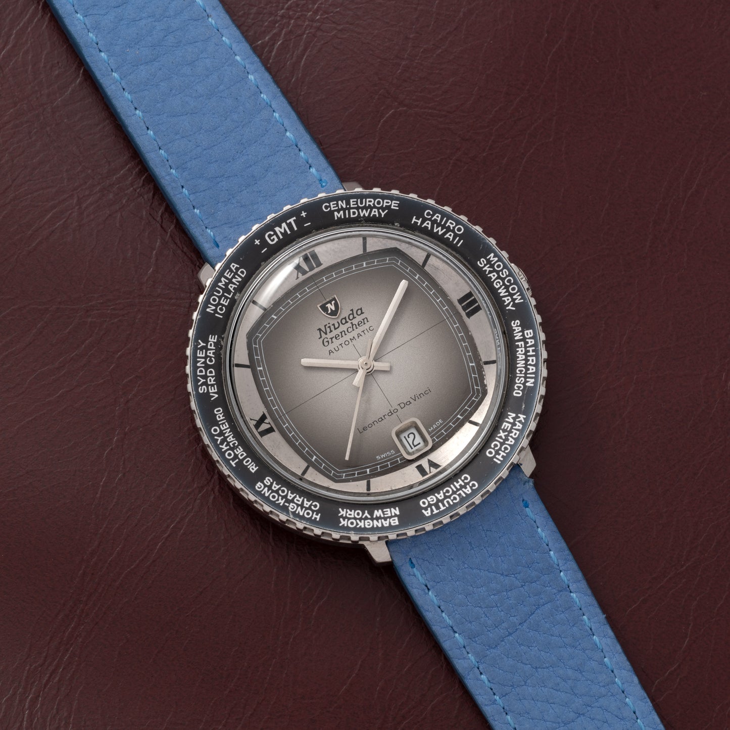 Nivada Grenchen Leonardo Da Vinci Worldtime GMT