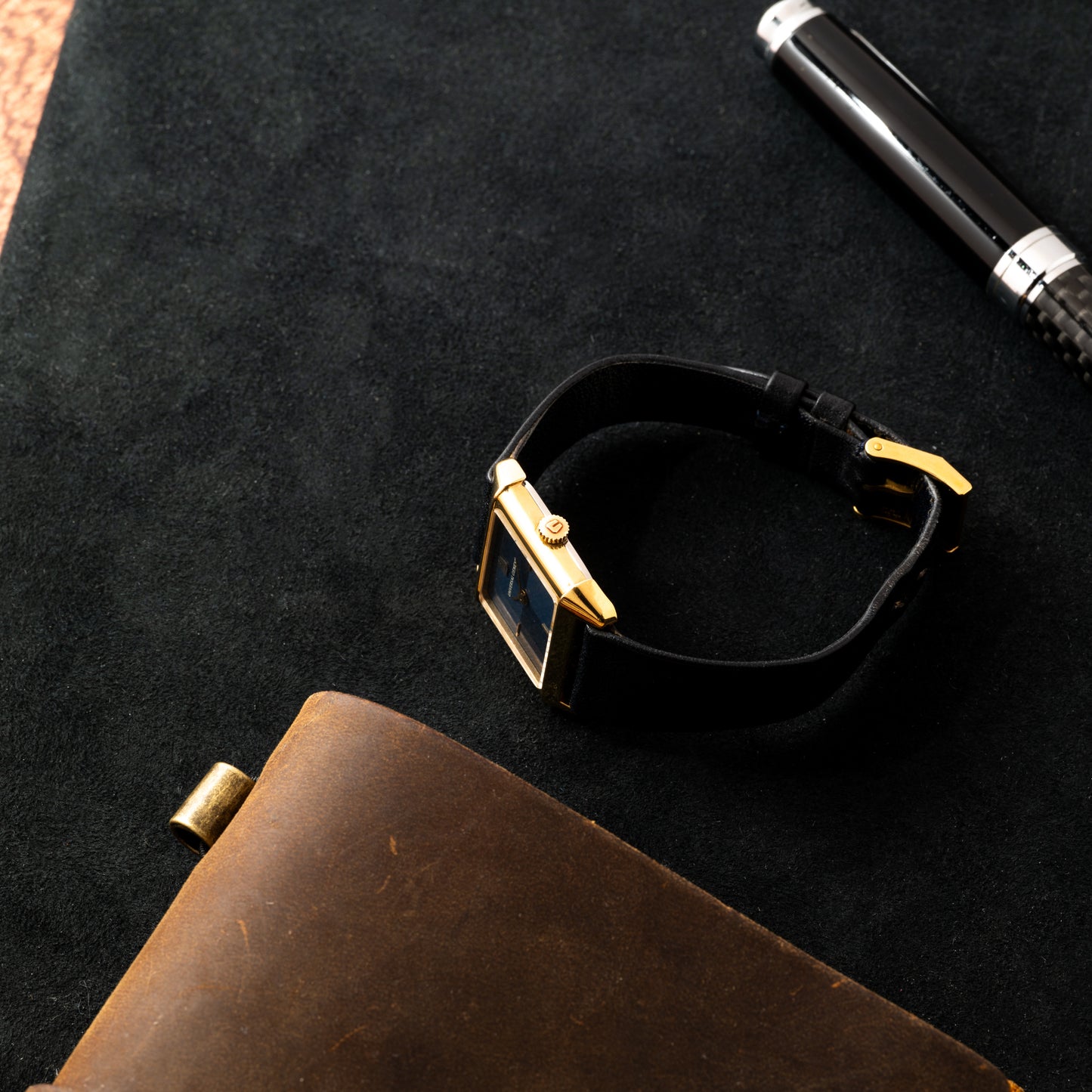 Universal Genève Blue 'Checker' Dress Watch