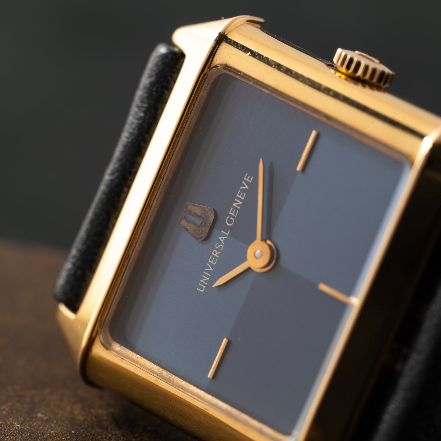 Universal Genève Blue 'Checker' Dress Watch