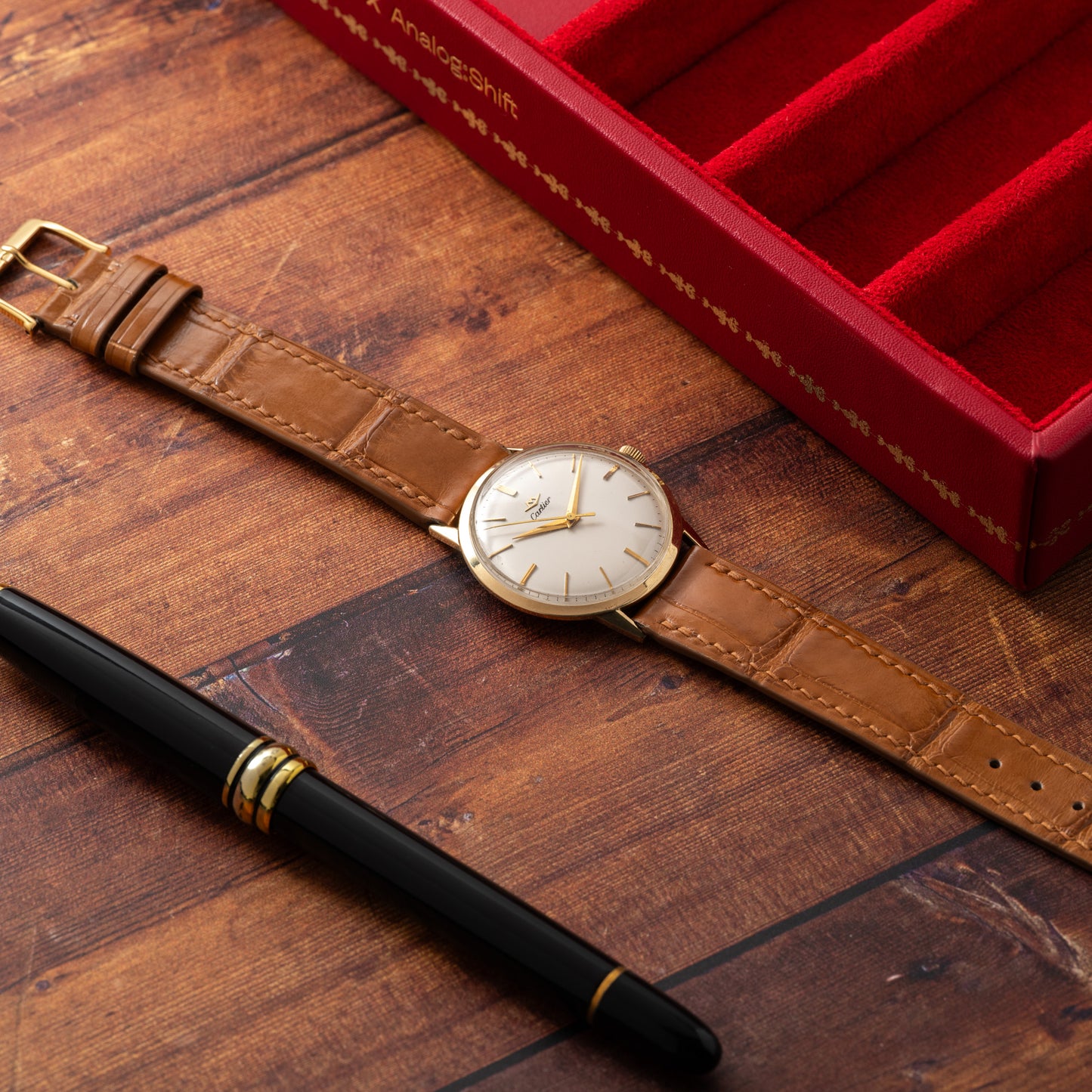 Cartier For Movado Yellow Gold Dress Watch