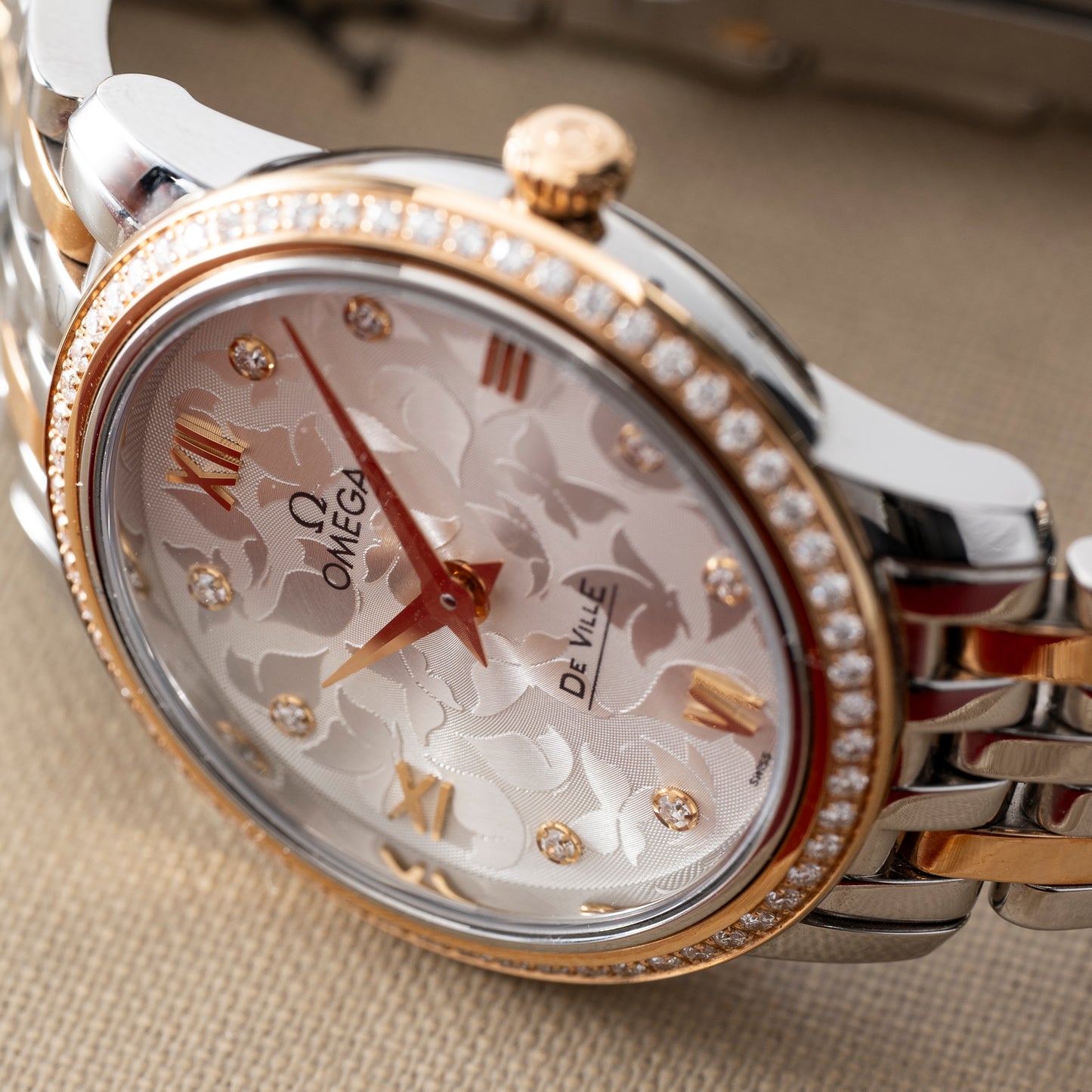 Omega DeVille Prestige Diamond Butterfly