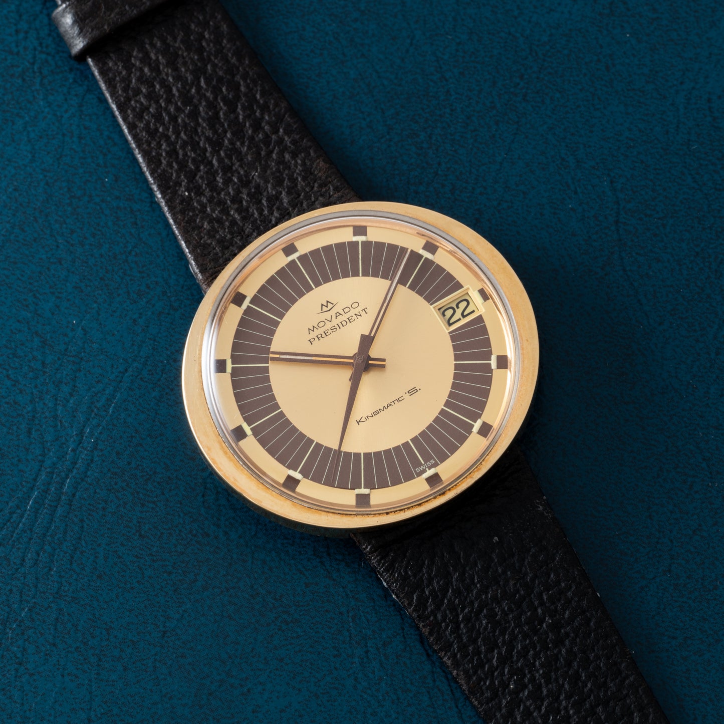 Movado KIngmatic President 'Borgel Case' Dress Watch