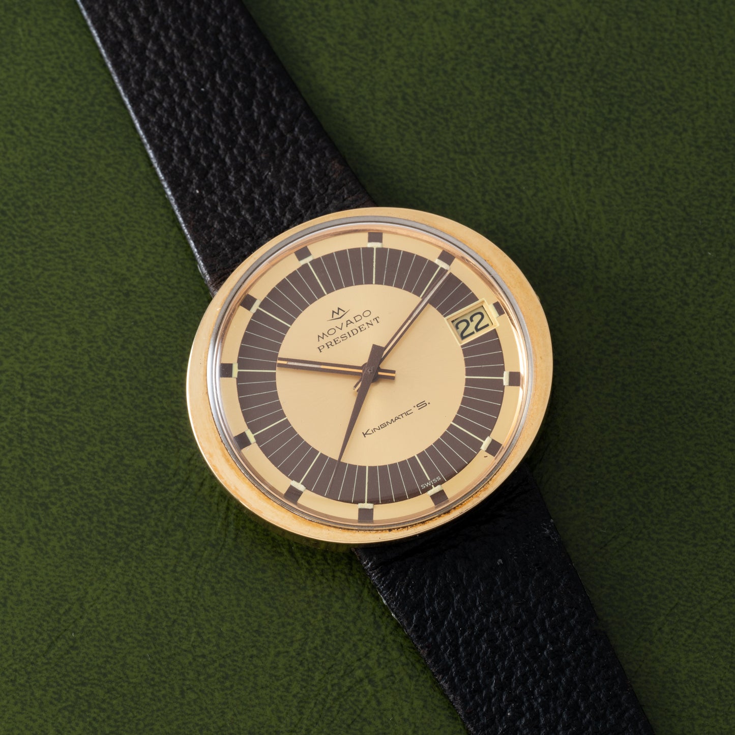 Movado KIngmatic President 'Borgel Case' Dress Watch