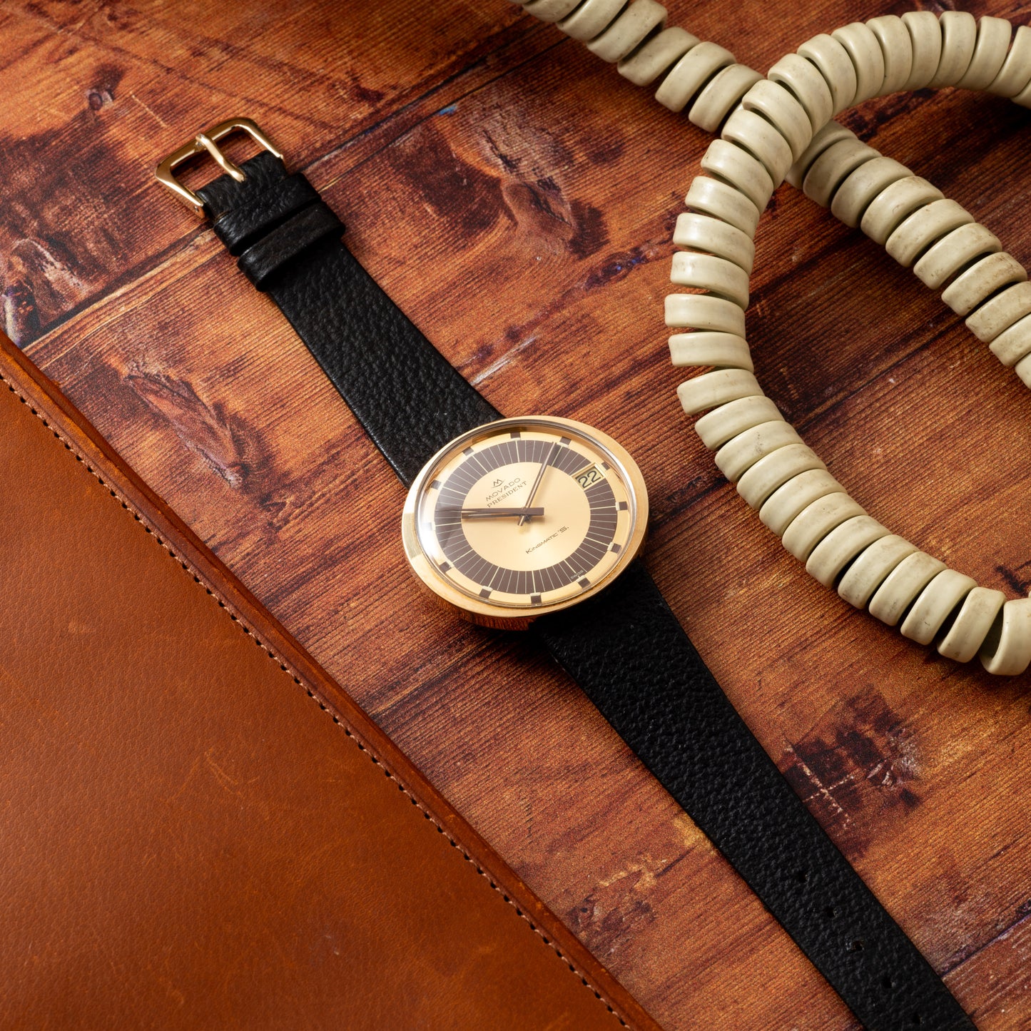 Movado KIngmatic President 'Borgel Case' Dress Watch