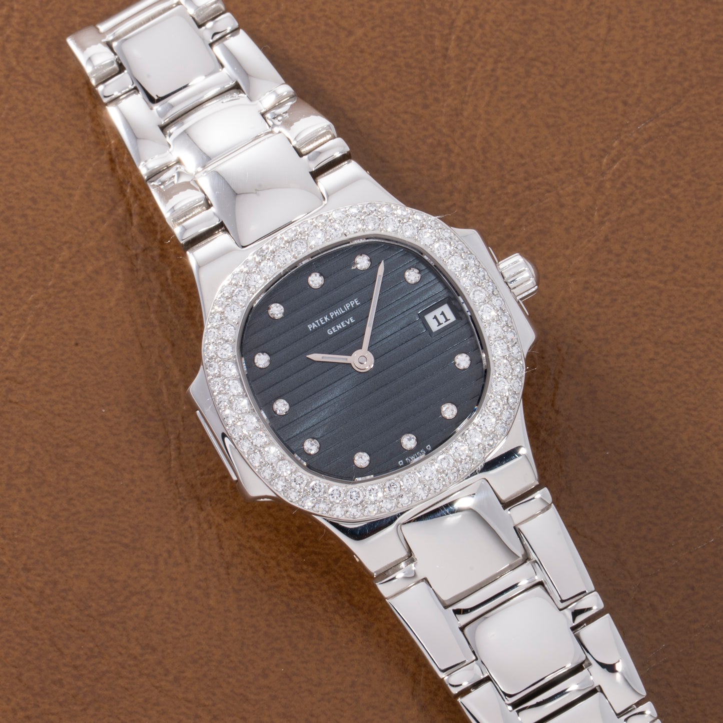 Patek Philippe Ladies Nautilus Platinum Diamond