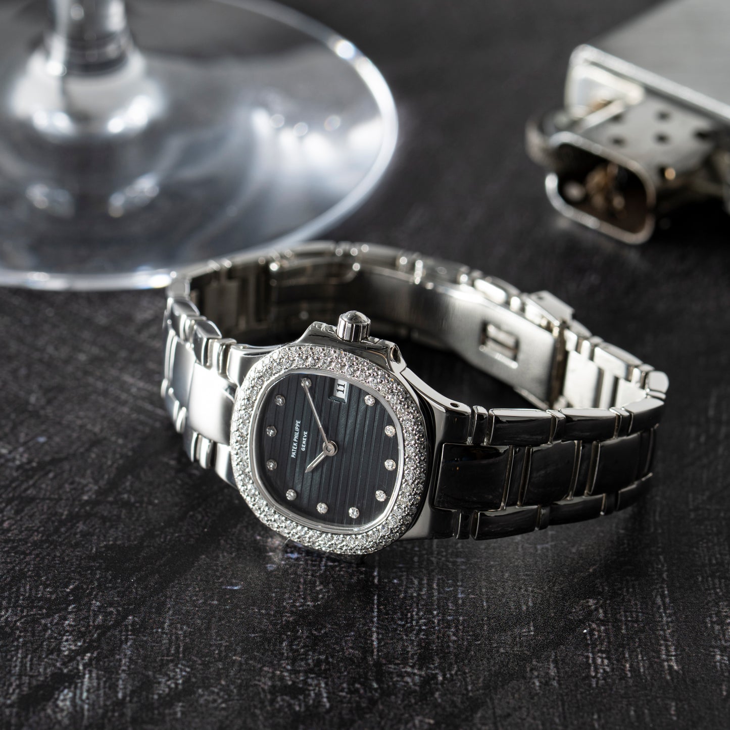 Patek Philippe Ladies Nautilus Platinum Diamond