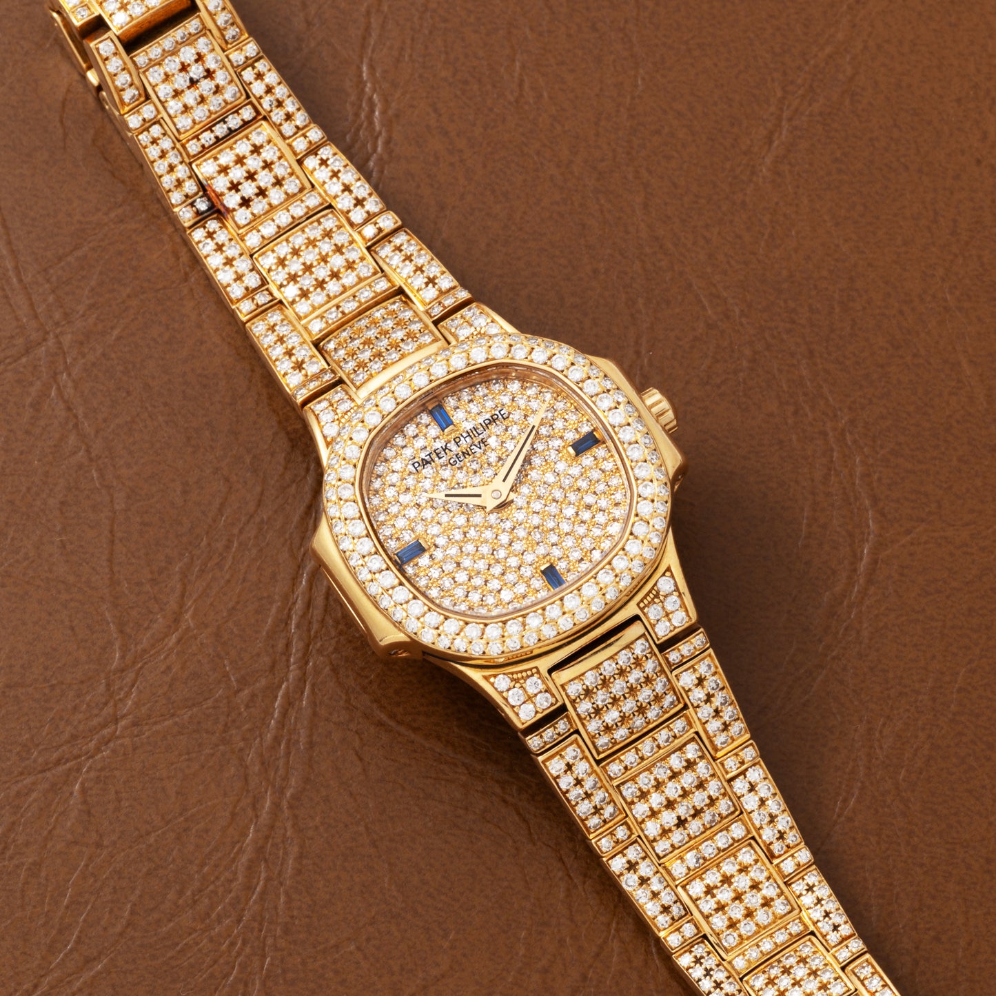 Patek Philippe Nautilus Ladies Diamonds and Sapphires