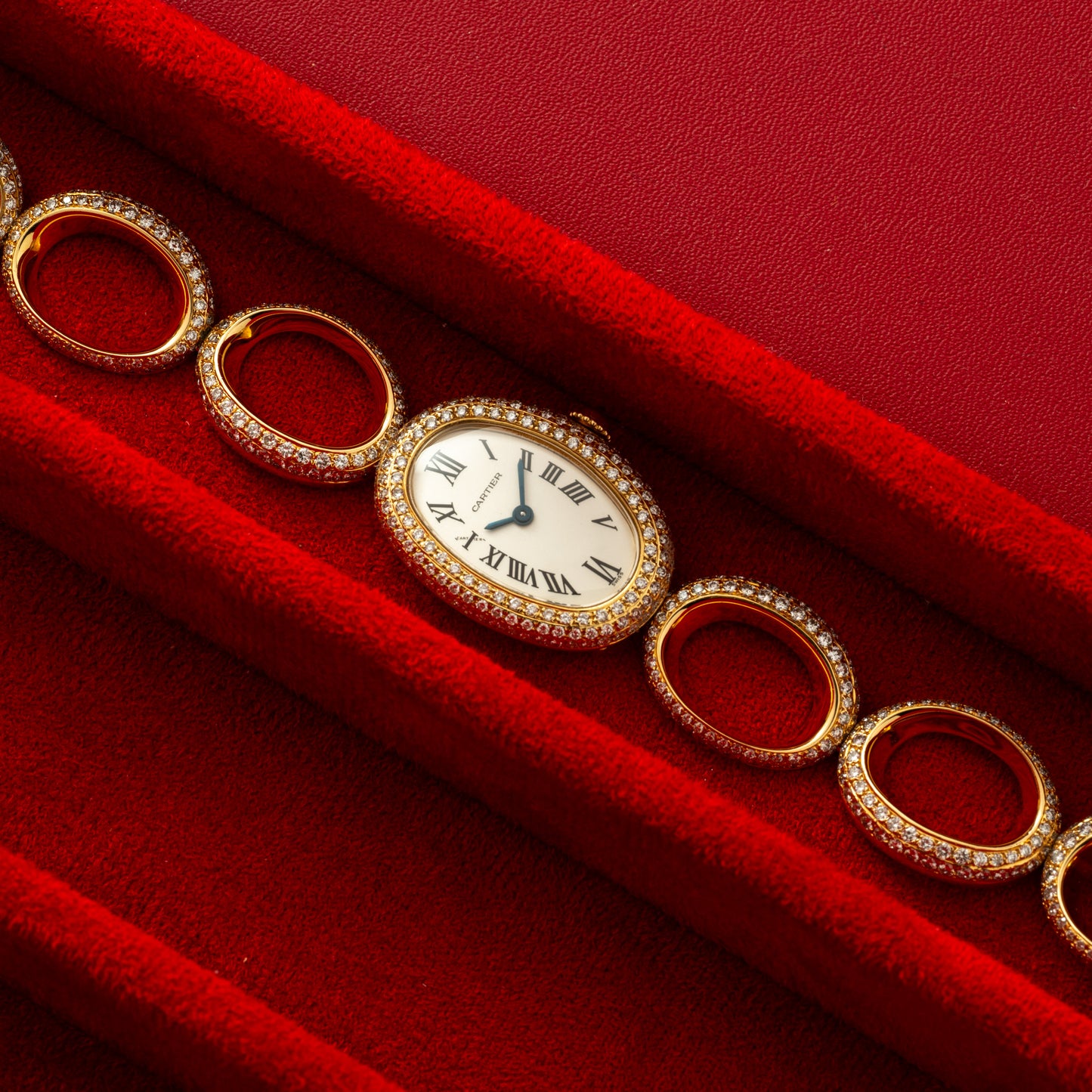 Cartier Baignoire 'Oval Bracelet' Diamonds