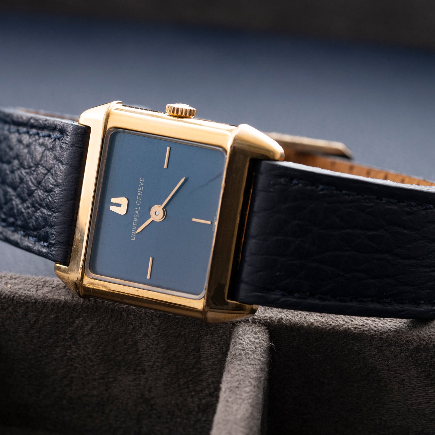 Universal Genève 'Blue Checker' Dress Watch