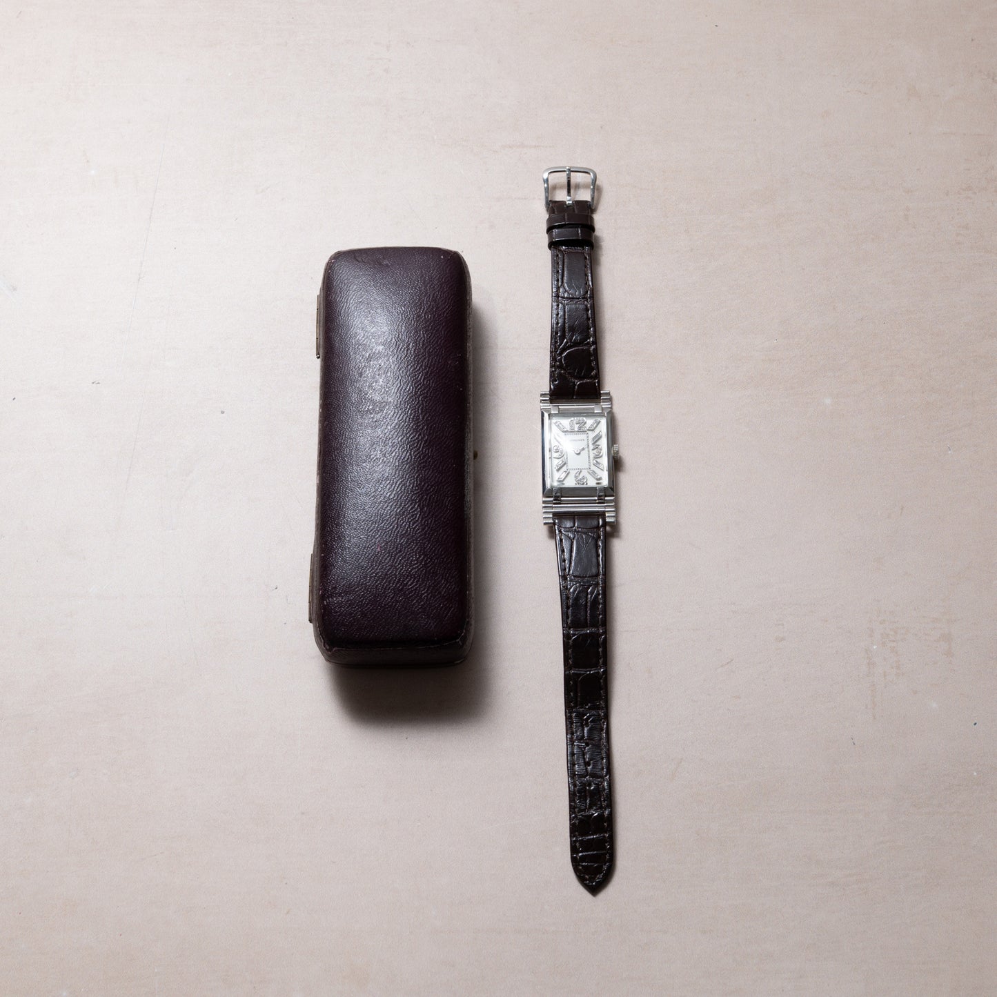 Longines 'Hinged Lugs' Platinum Diamonds