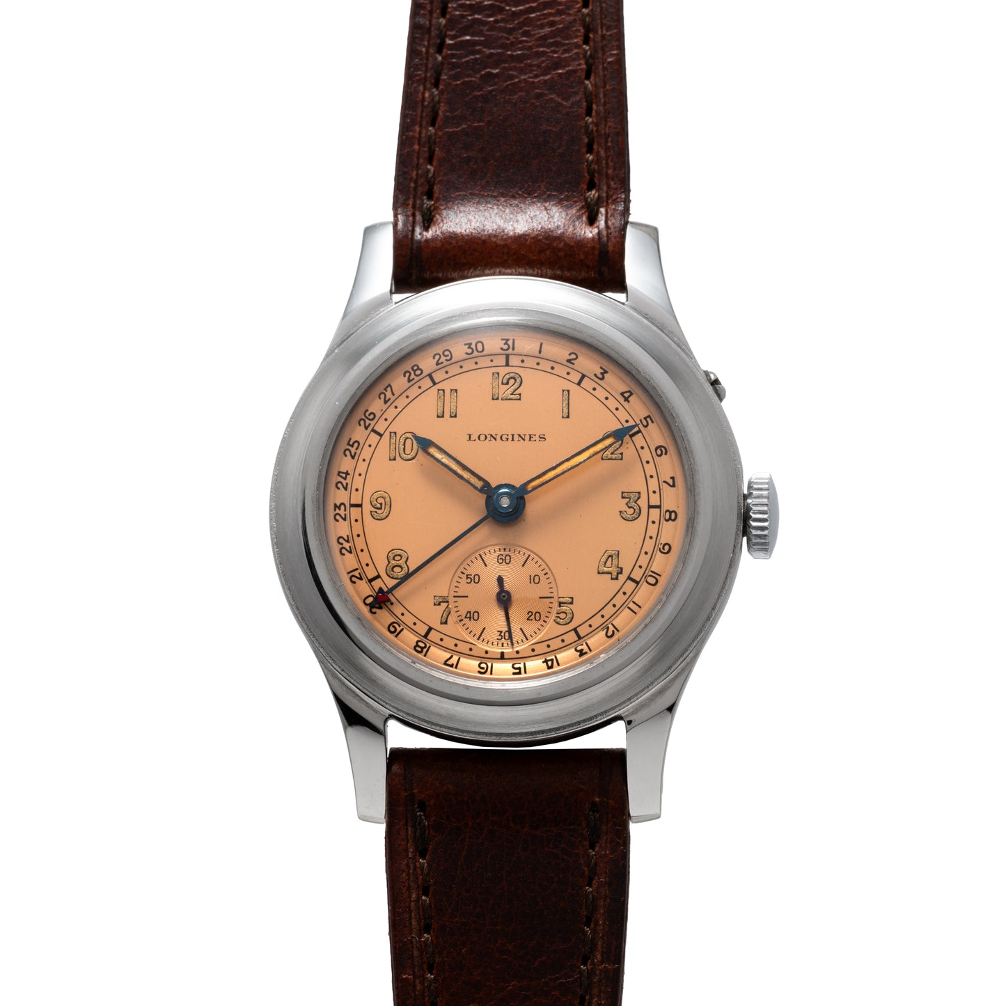 Longines 'Salmon' Pointer Date