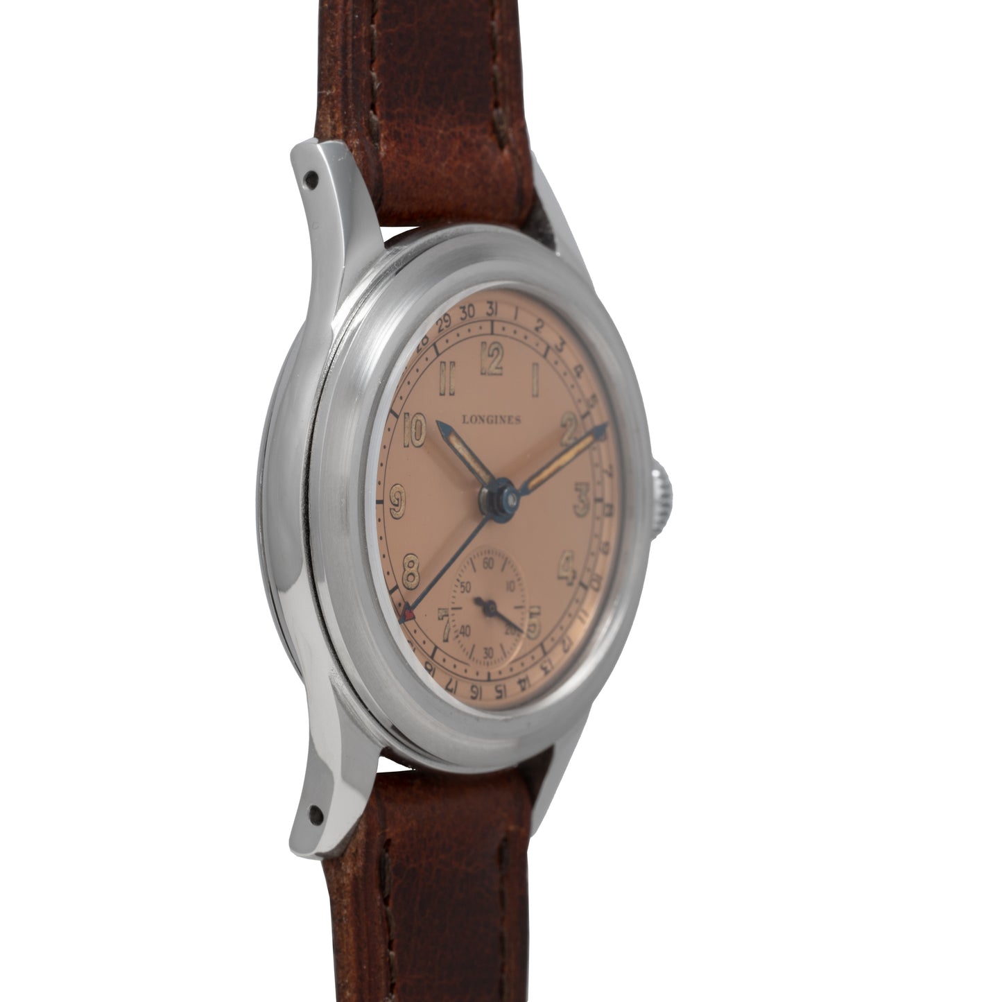 Longines 'Salmon' Pointer Date