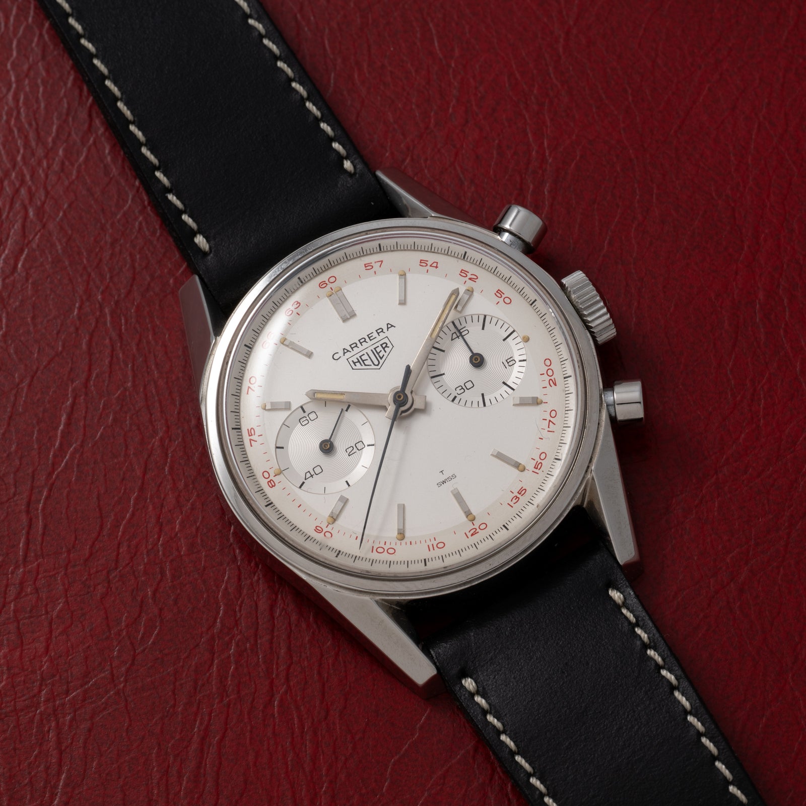 Heuer Carrera 45 'Red Tachy'