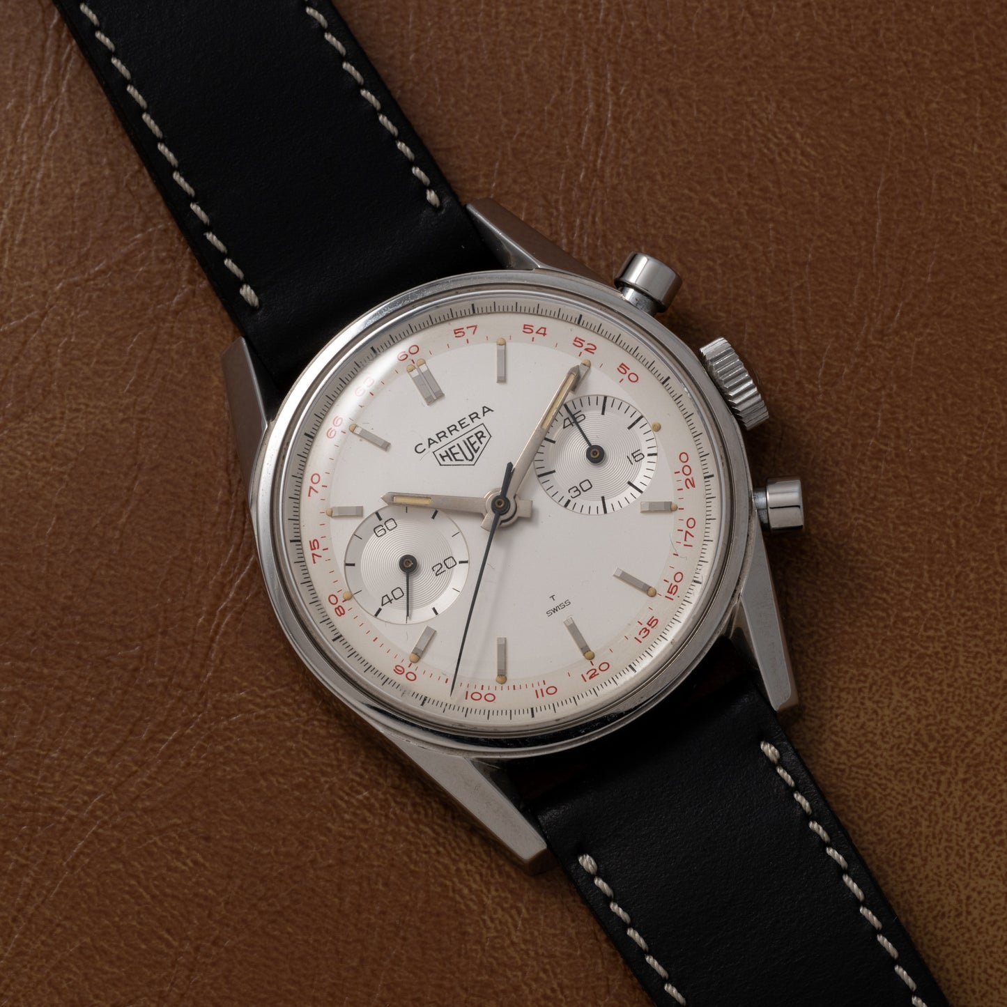Heuer Carrera 45 'Red Tachy'