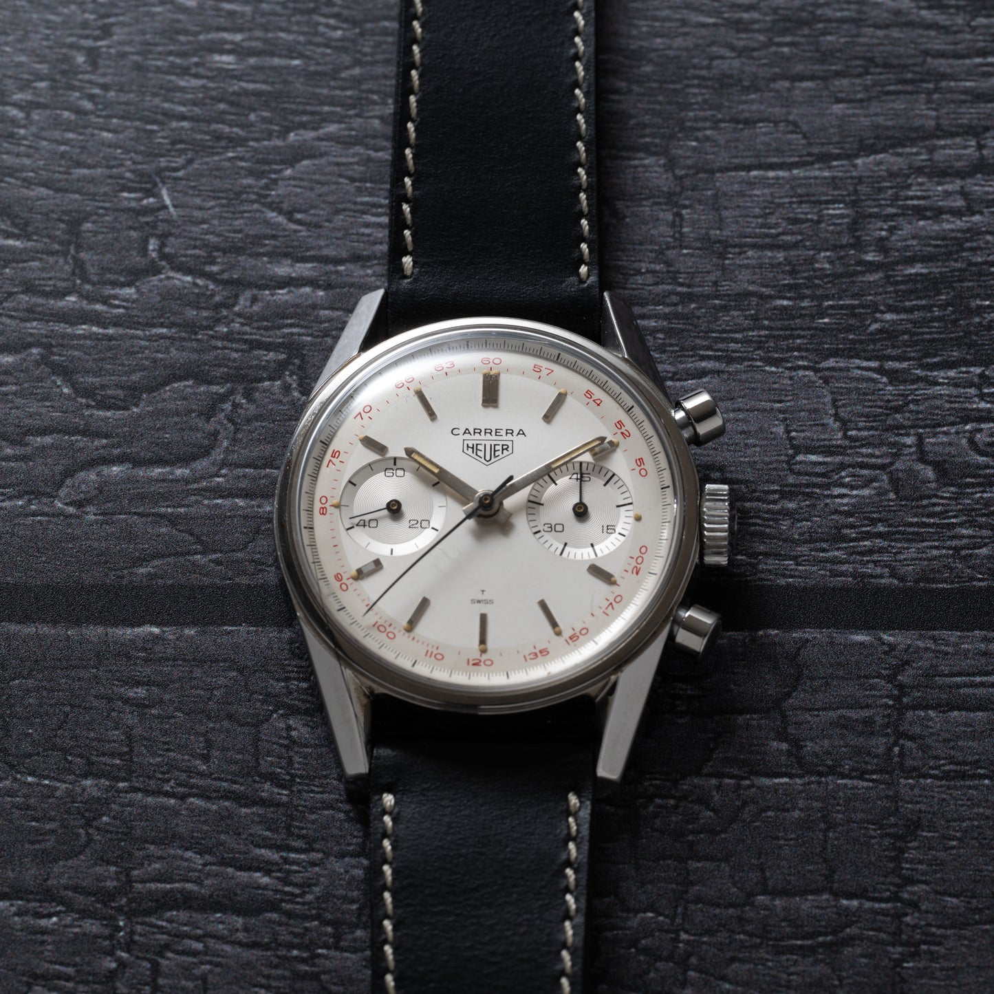 Heuer Carrera 45 'Red Tachy'