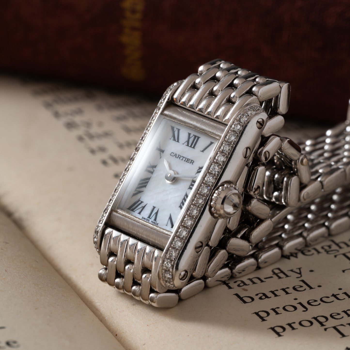 Cartier Tank Mini Diamonds 'MOP'