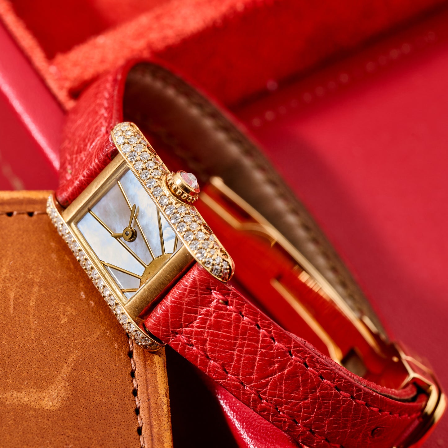 Cartier Tank Louis Mini MOP 'Sunrise'