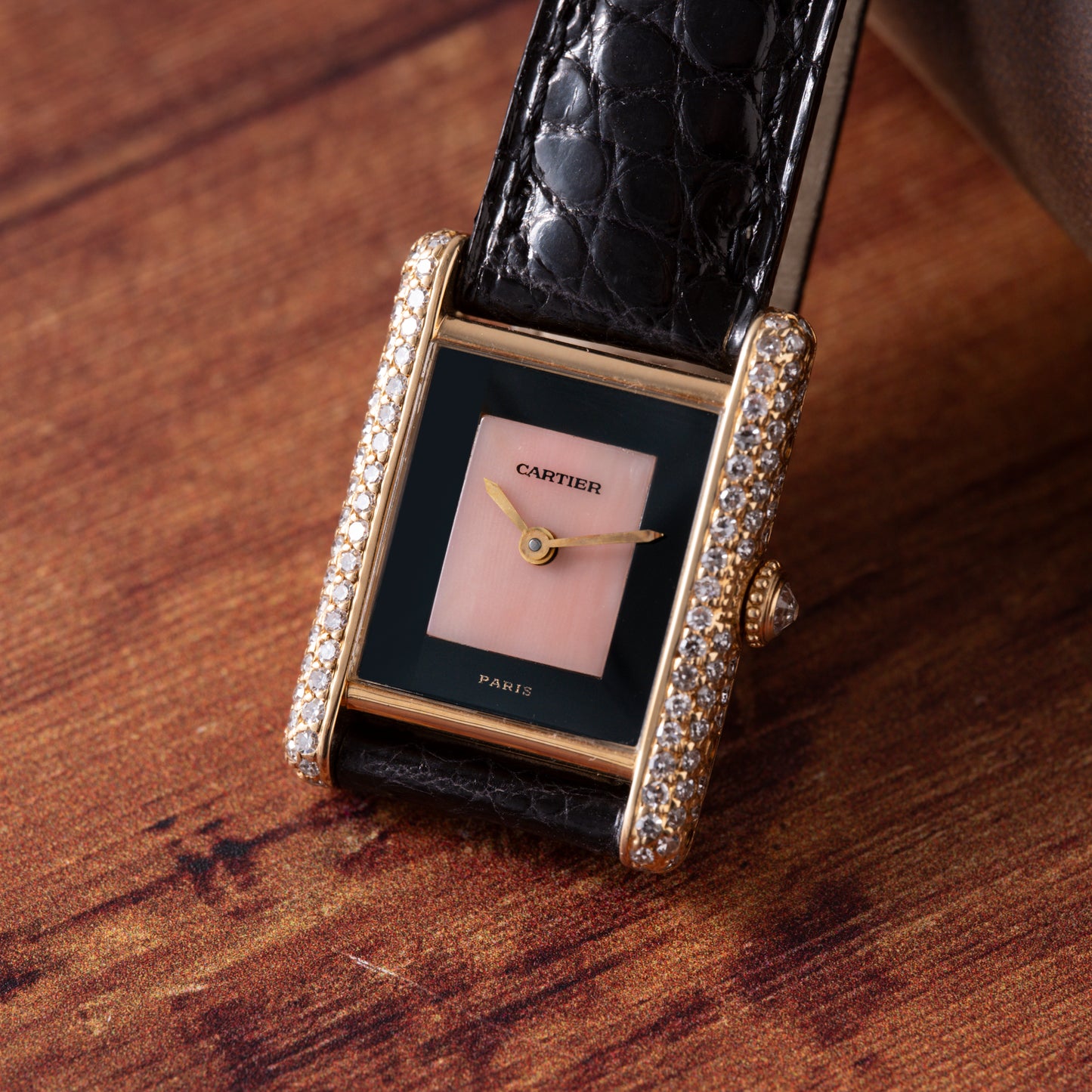 Cartier Tank Onyx and Coral