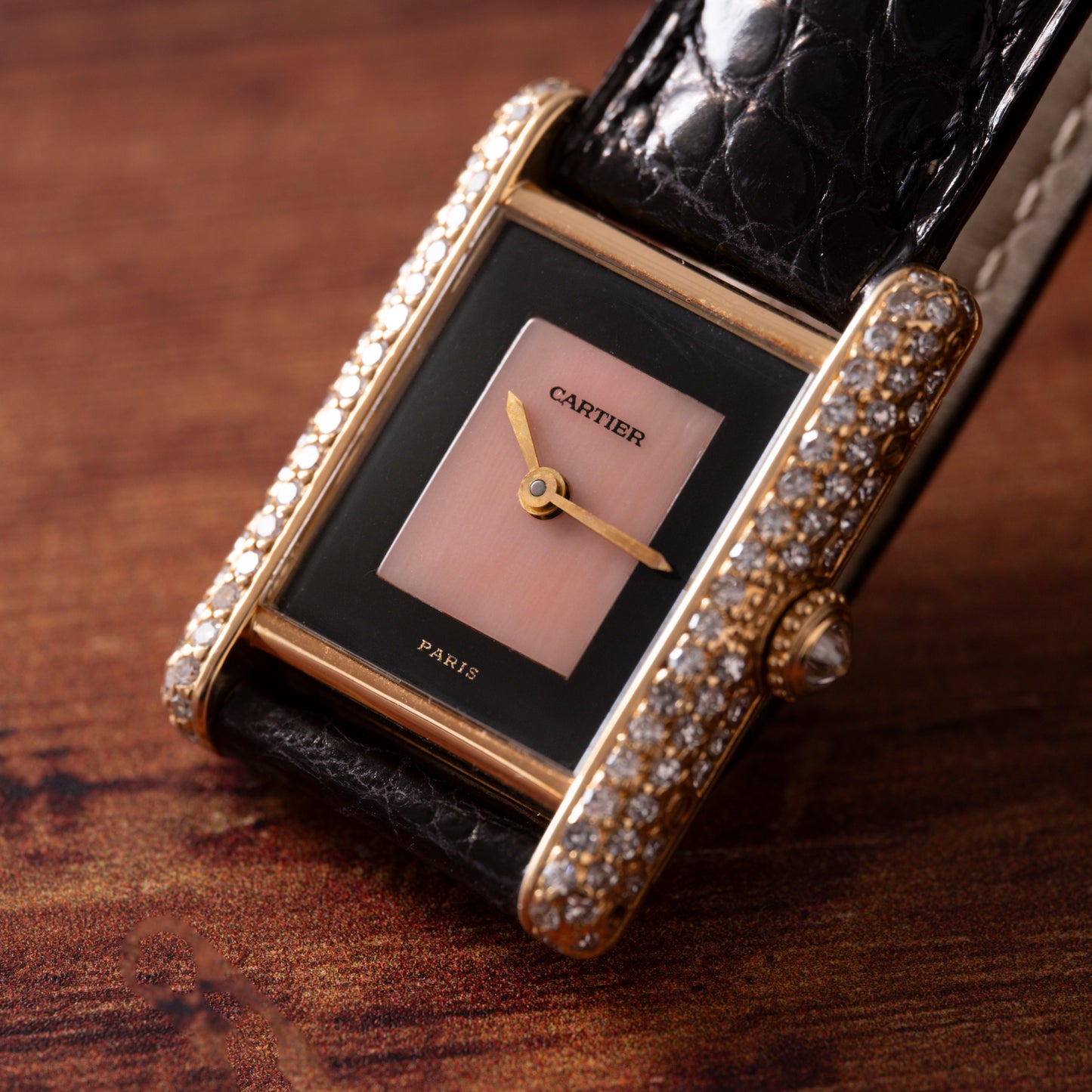 Cartier Tank Onyx and Coral