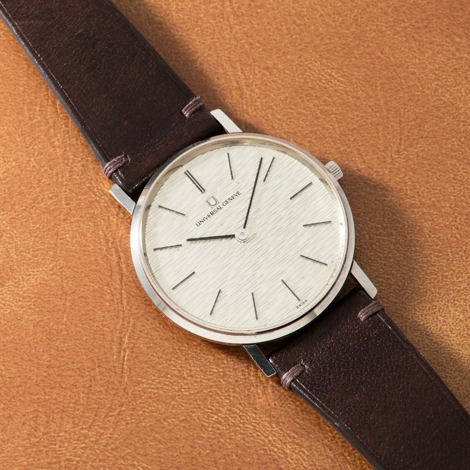 Universal Geneve 'Textured Dial' Dress Watch
