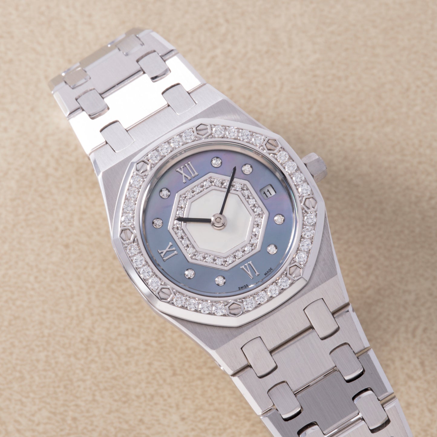 Audemars Piguet Royal Oak 'Blue MOP' Ladies Diamonds