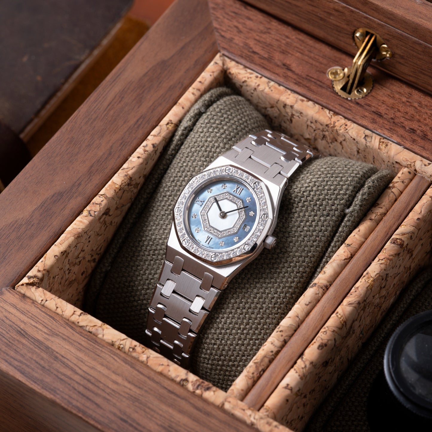 Audemars Piguet Royal Oak 'Blue MOP' Ladies Diamonds