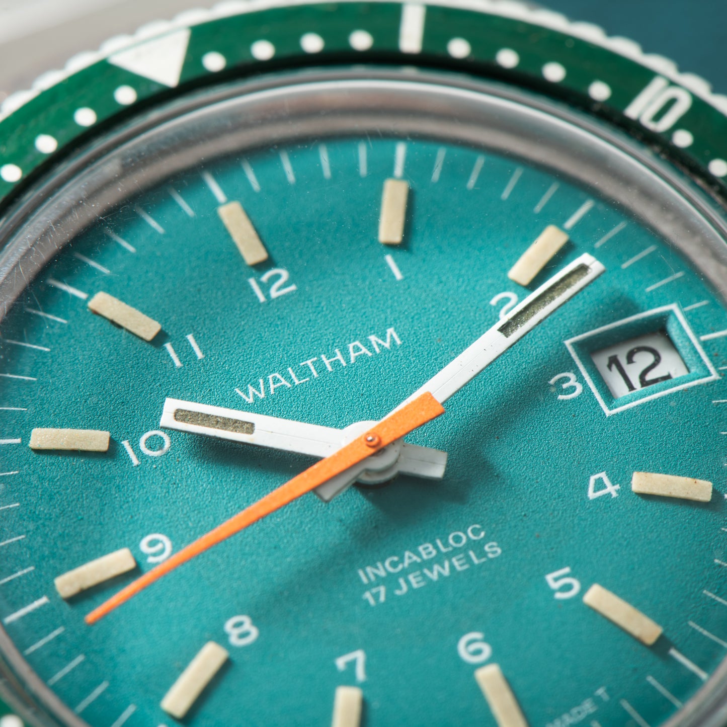 Waltham 'Exotic' Green Diver Date