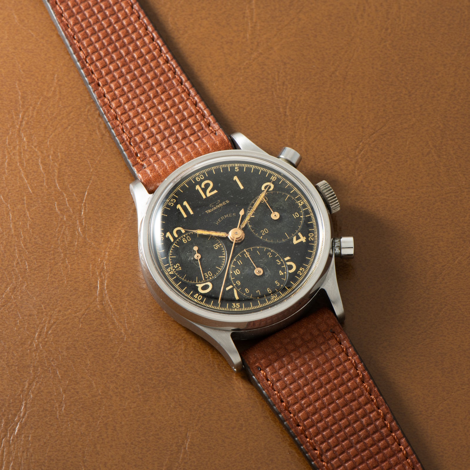 Tavannes Hermès Triple Register Chronograph