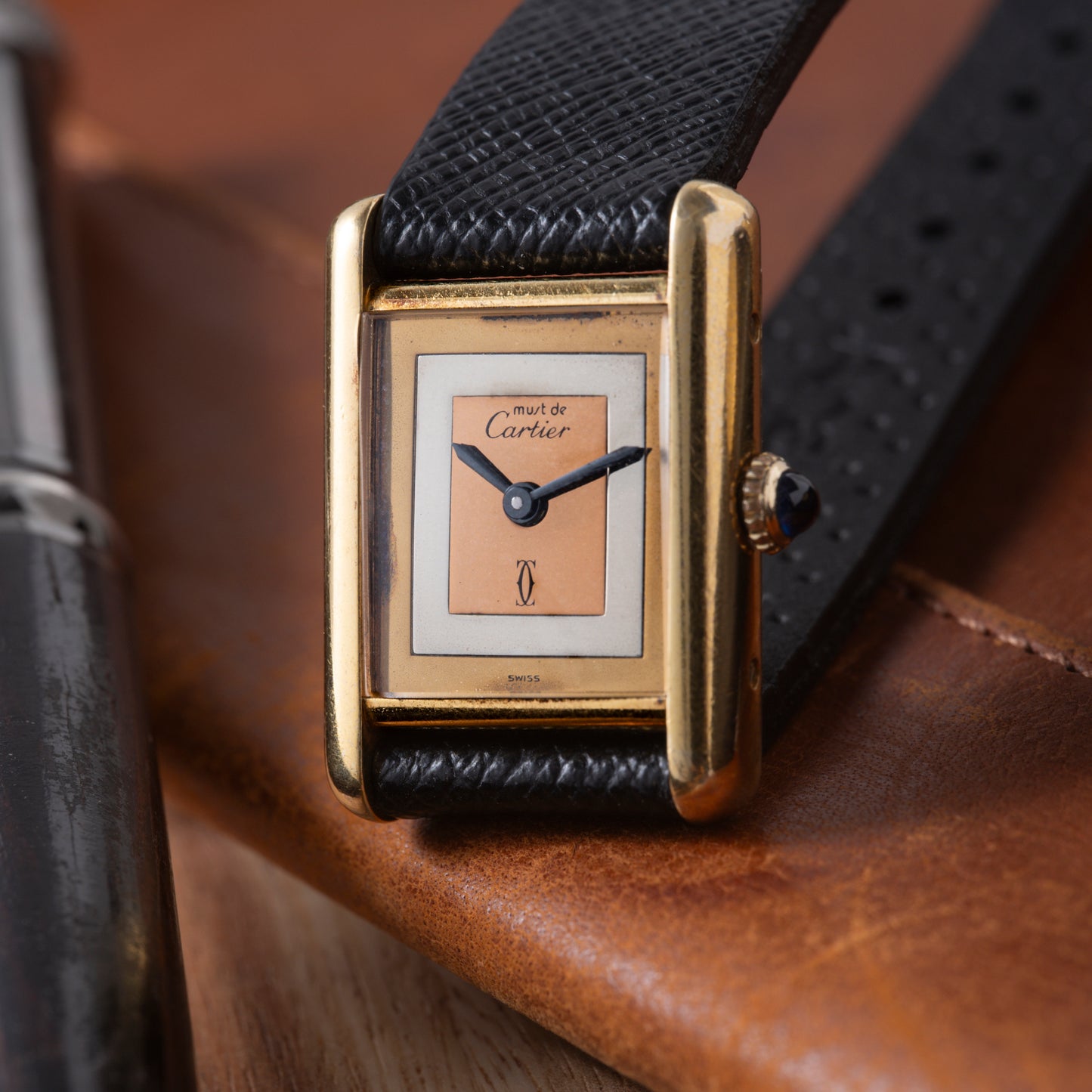 Cartier Must de Cartier Tri-Tone Tank Vermeil